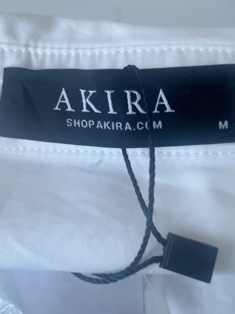 NWT AKIRA Dont Need Nobody Denim Mini Dress White Blue Size M - Picture 5 of 8